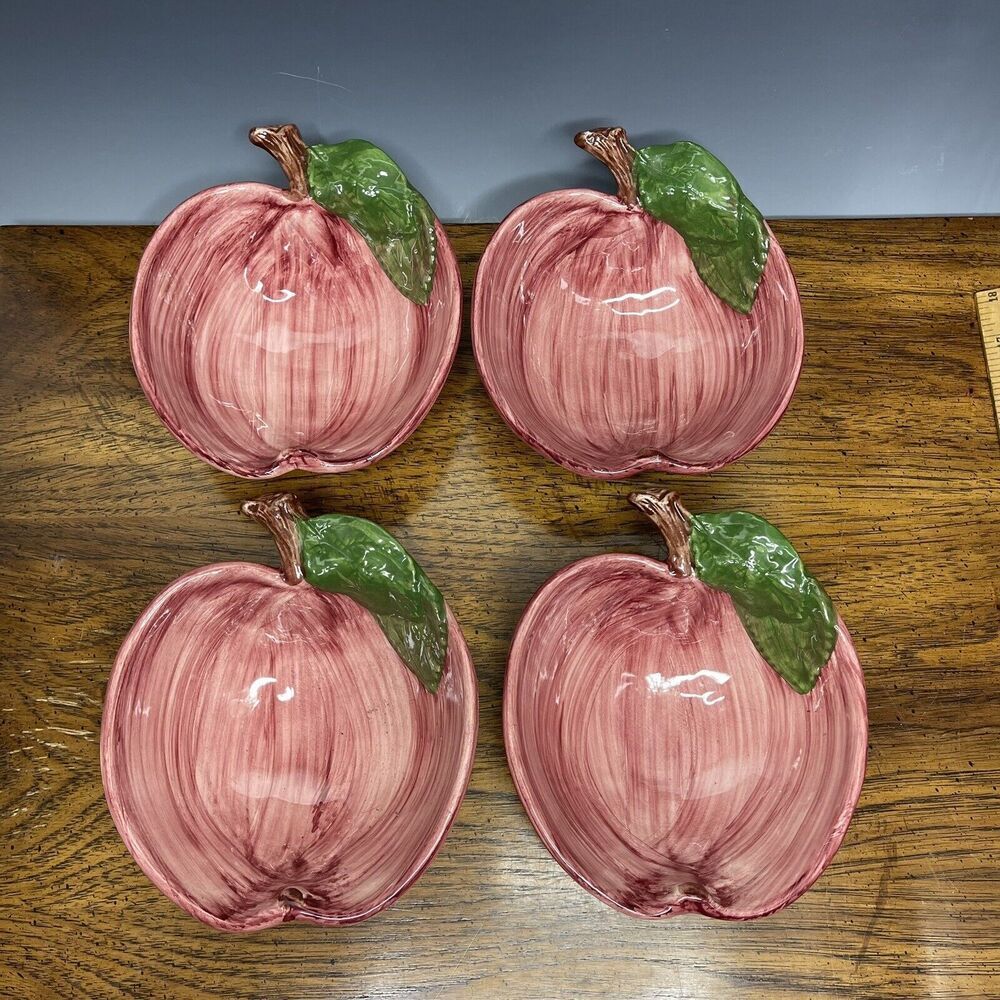 CASAFINA Made In Portugal Apple Bowls‎ Cereal Decorative Pottery Majolica